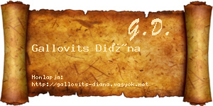 Gallovits Diána névjegykártya