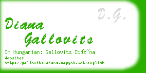 diana gallovits business card